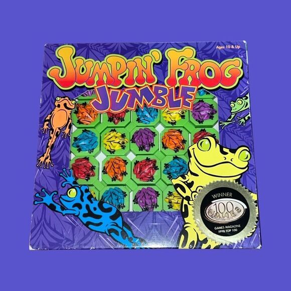 Vintage 1997 Jumpin Frog Jumble Frog Puzzle Challenge Fun Brain Game - Picture 1 of 2